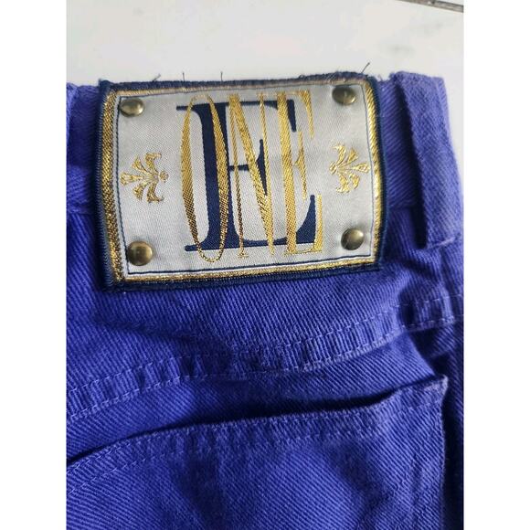 Vtg ESCADA Purple High Waist Ankle Jeans w/ Beaded Pocket sz 40 IT / 28 Usa - Picture 4 of 10